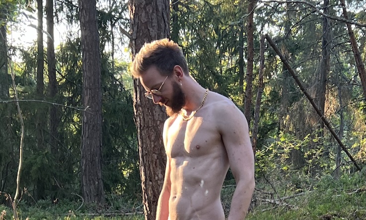 Eric Jonas in the woods